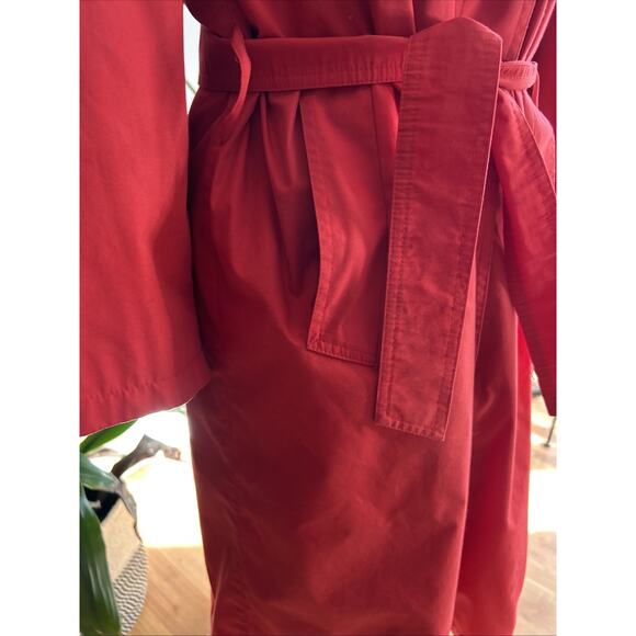 Vintage Dick Holthaus Rare Red Trench Coat Collectible Women’s Sm Gold Tone Wool - Picture 7 of 16